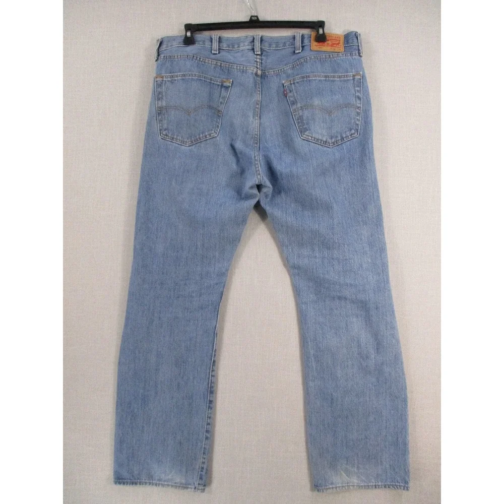 Levis 501‎ Original Fit Button Fly Light Wash Straight Leg Jeans Mens 40x31